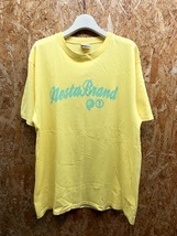 NESTA BRAND ネスタブランド XL メンズ Tシャツ ロゴプリント カットソー クルーネック 丸首 ボックスカット 半袖 綿100% イエロー_画像1