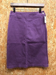SPIRIT PASSION BELIEF SPB - 3 レディース コクーンスカート ひざ丈 裏地無し バックポケット付き 無地 綿×ポリウレタン パープル 紫