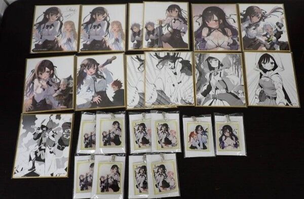 くじ引き堂 ギルドの受付嬢ですが、残業は嫌なのでボスをソロ討伐しようと思います ギルます 色紙10種 サイン1枚 アクキー4種 被