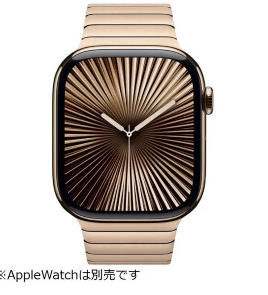 【新品未開封】純正 Apple watch 45mm/46mm/49mm用ゴールドリンクブレスレット