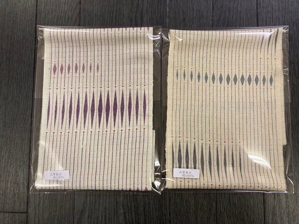 新品 正絹 絽ちりめん半衿 柄 2枚セット 未使用品