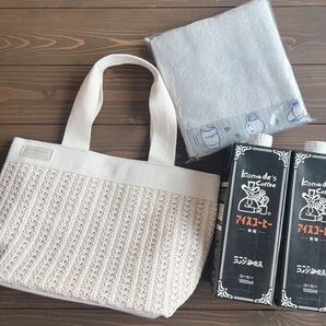 コメダ珈琲 サマーバッグ2025 限定品 フェイスタオル コーヒー2本 トートバッグ
