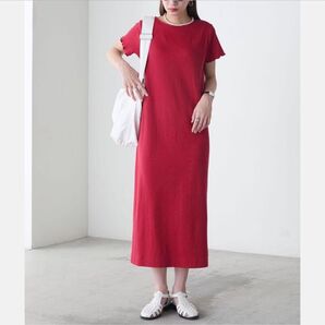 タグ付き新品カップ付きロングワンピース 洗濯機OK・接触冷感 人気色 M