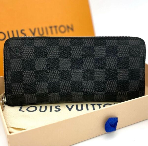 ルイヴィトン ダミエ グラフィット ジッピーウォレット ヴェルティカル 長財布 ダミエ LOUIS VUITTON