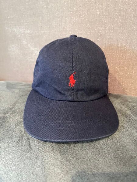 新品ポロラルフローレン キャップ ネイビー 刺繍ロゴ 48㎝