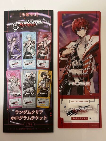 メテオラ 1stワンマンライブ in日本武道館グッズ ランダムクリアホログラムチケット