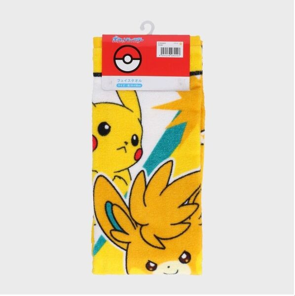 ポケモンフェイスタオル■ピカチュウ×パーモット■綿100%34×80㎝新品タグ付