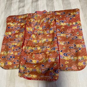 市松人形用着物 昭和初期 38cm位のお人形さん 色あせあり