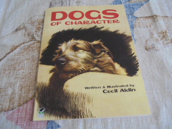 洋書Dogs of Character　アイリッシュウルフハウンドのミッキーとブルテリアのクラッカーの人生の記録　飼い犬のイラスト　胸キュン！