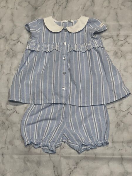 SLAP SLIP ベビー服 上下セット 70-80 ブルー ストライプ