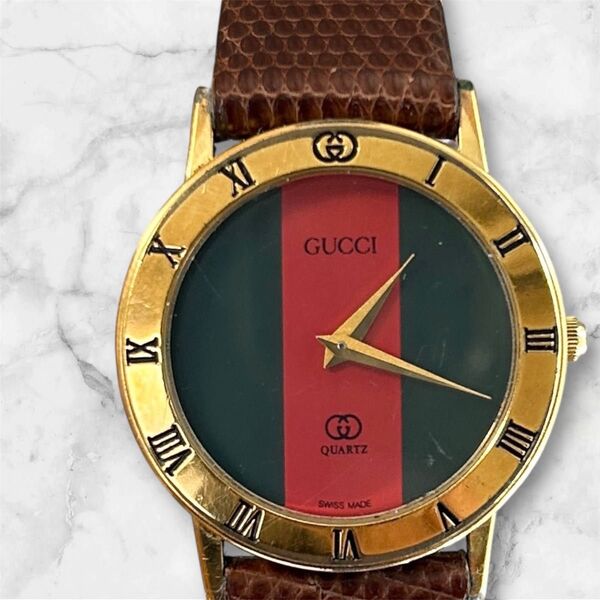 【稼働品】グッチ GUCCI 腕時計 3100J シェリーライン