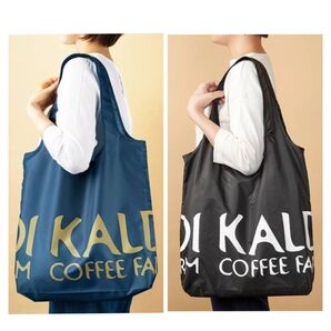 KALDI カルディ オリジナルエコバッグクラッシックブルー+ ブラック