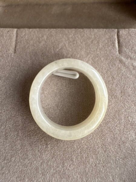 天然翡翠Aジェット 翡翠リング 指輪内径約19mm