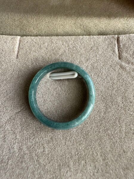 天然翡翠Aジェット ブルー翡翠リング 指輪内径約18mm