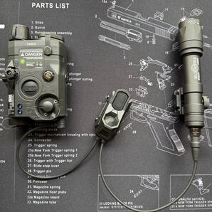 PEQ15 + SUREFIRE M600スカウトライト+デュアルコントロールスイッチ 東京マルイ CO2 ガスガン 次世代 対応