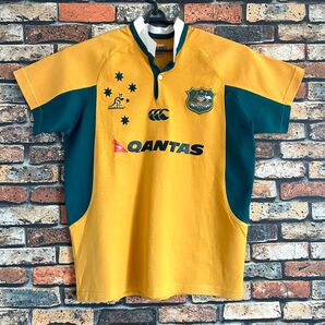 ラグビー オーストラリア代表 ラガーシャツ ユニフォーム Canterbury ワラビーズ カンタベリー QANTAS ウェア