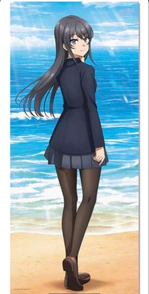貴重 AJ2024 限定 桜島麻衣 卒業 制服ver. 描き下ろし BIGタペストリー 等身大 青ブタ