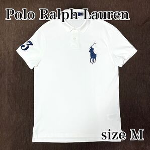 《未使用美品》【M】ポロラルフローレン 半袖 ポロシャツ 白 ビッグポニー/poloralphlauren ホワイト 新品