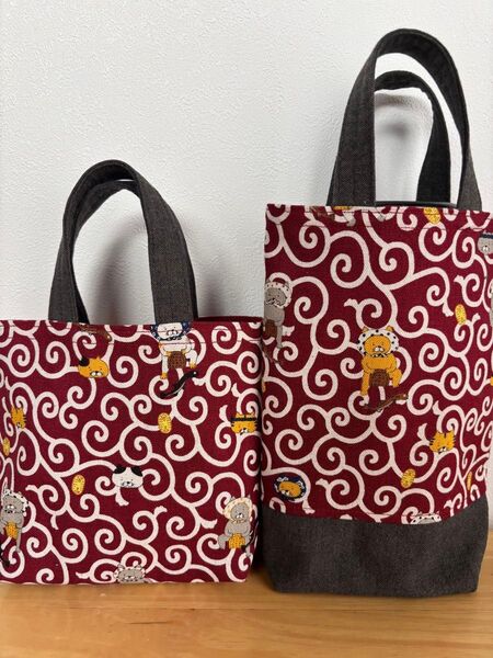 7X ミニトートバッグ 2枚セット ハンドメイド