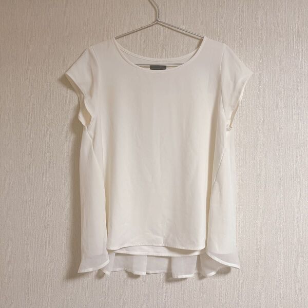 美品 アパート バイ apart byトップス 半袖カットソー カットソー ホワイト オフホワイト 半袖 Tシャツ トップス M