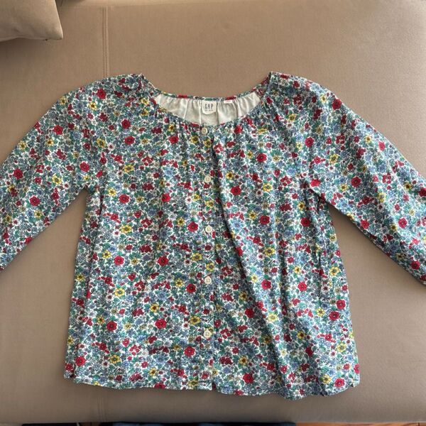 GAP KIDS 花柄ブラウス 七分袖 140
