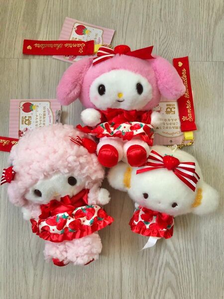 いちご新聞 3個 マイメロディ マイスウィートピアノ こぎみゅん サンリオ マスコット ぬいぐるみ マイメロ
