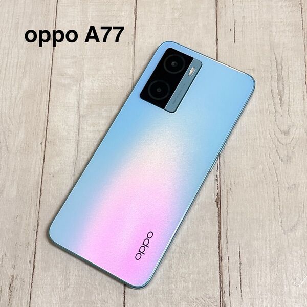 OPPO A77 ブルー 青 SIMフリー