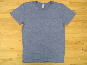 TRUSS TCR-112 トライブレンド Tシャツ 4.4oz Lサイズ 1枚 16ヘザーネイビー 無地 ゆうパケット330円or350円発送可 杢ネイビー