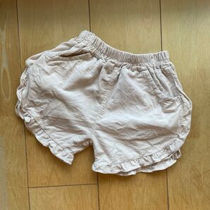 【aosta】Lサイズ フリル ショートパンツ 2-3y ベージュ