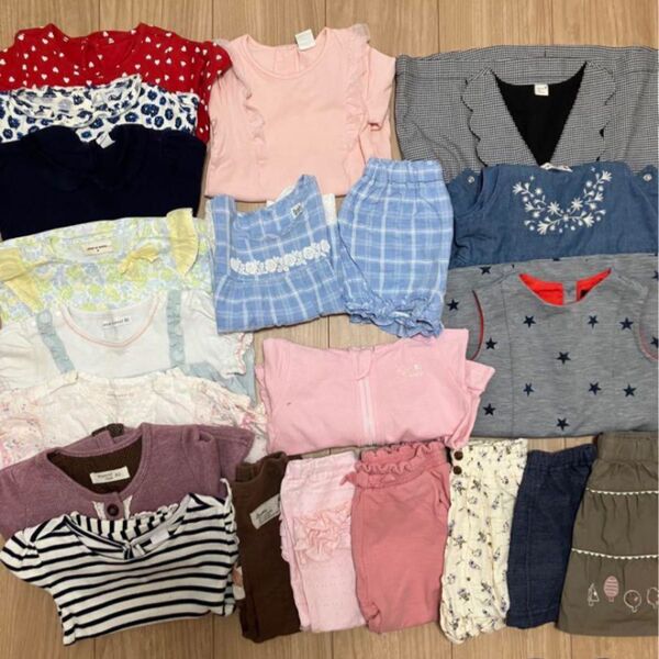 【26点 まとめ売り】セット 女の子 半袖 長袖 トップス ワンピース スカート 保育園 子ども服 ベビー服 子供服 80