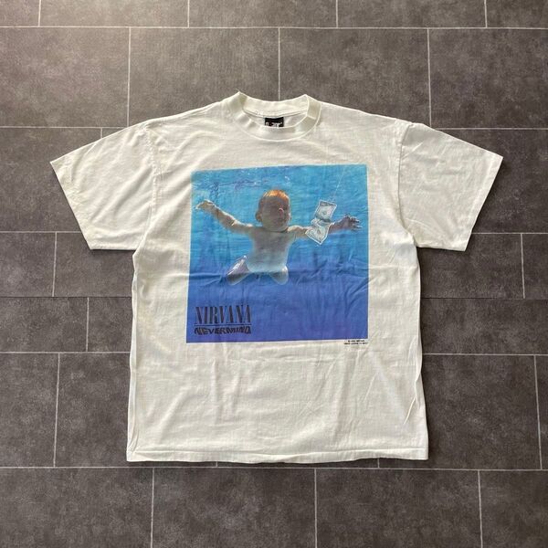 nirvana ニルヴァーナ never mind ネバーマインド baby pool s/s band tee Tシャツ 白