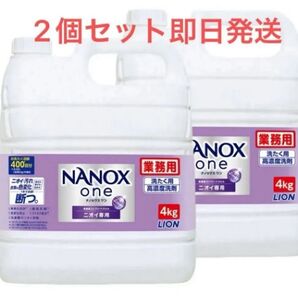 2個セットライオン 洗剤 業務用 ナノックスワン ニオイ専用 4kg 液体 部屋干し NANOX one コストコ