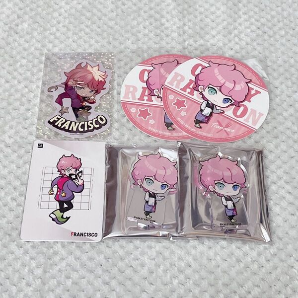 Crazy Raccoon CR ふらんしすこ Francisco CRカフェ CRグミ カード コースター アクスタ シール