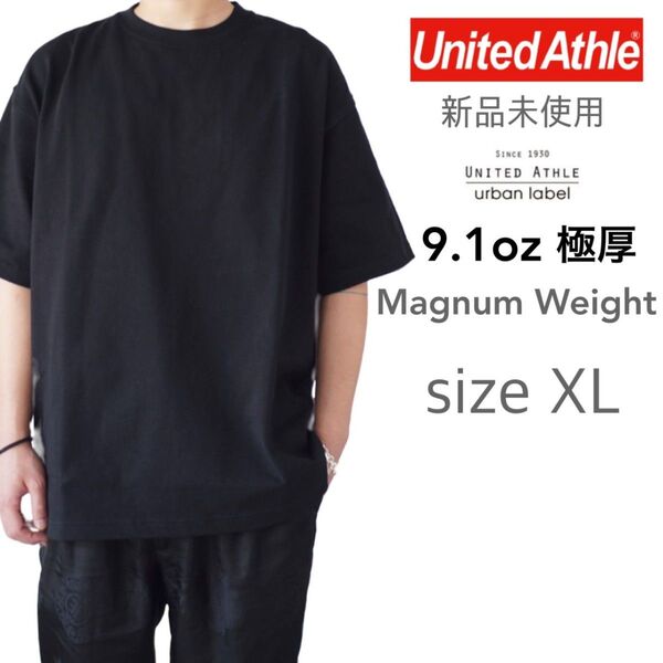 新品未使用 ユナイテッドアスレ 9.1oz マグナムウェイト ビッグシルエットTシャツ 黒 ブラック XLサイズ