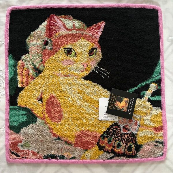 タオルハンカチ シェニール織 CAT ART キャットアート シュー ヤマモト