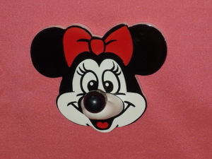  ultra rare! Kawai i! England made Disney Minnie Mouse face type wall hook *