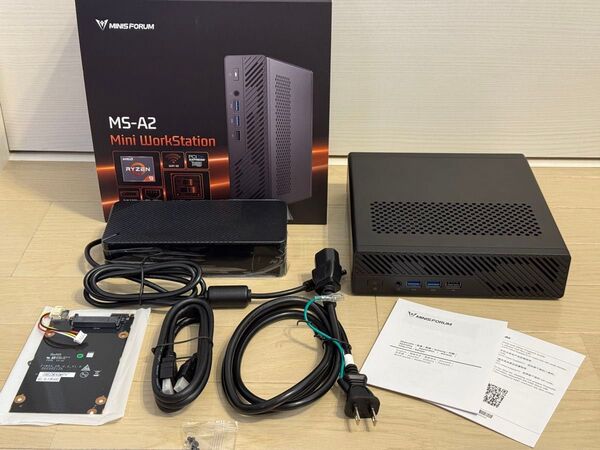【美品】MINISFORUM MS-A2 ミニワークステーション / SFP 10GbE・PCIeスロット搭載ミニPC