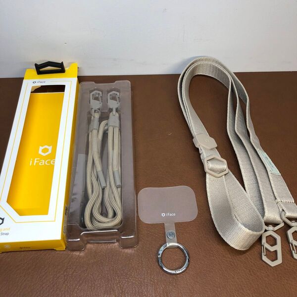 HAMEE iFace Hang and ショルダーストラップ iFace 丸紐/ベージュ 41-957677