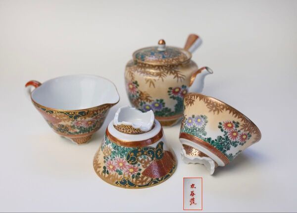 九谷焼 急須 茶器 煎茶道具 煎茶碗 湯冷まし 九谷 茶器セット セット