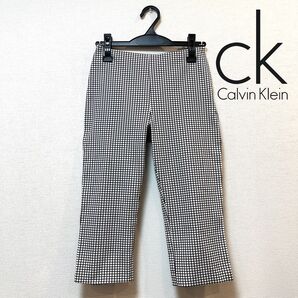 【極美品】Calvin Klein(カルバン クライン) チェック柄クロップドパンツ ボトムス ズボン ストレッチ ゴルフウェア
