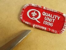 【中古】90sボーイスカウト アメリカ QUALITY UNIT 1996 バッジ/USAビンテージBSA BOY SCOUTパッチ刺繍ワッペン v110_画像8