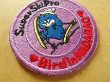 80s スキー ペンギン キャラクターMADARAO刺繍ワッペン/長野ぺんぎん斑尾高原スキー場レトロ雑貨ツアー昭和アップリケ旅行パッチ v112_画像2