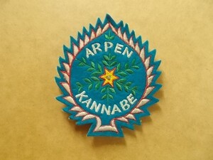 80s 神鍋 ARPEN KANNABE 刺繍ワッペン/雪の結晶A兵庫県フェルト高原スキー場エンブレム紋章レトロ雑貨スノボ昭和アップリケ旅行パッチ v113