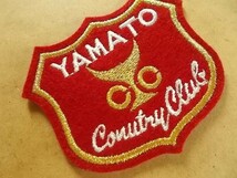 ヤマトカントリークラブYAMATO CCゴルフ刺繍ワッペン/奈良アップリケ大和CC会員ビンテージGCパッチGOLFエンブレム紋章 v125_画像2