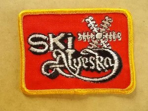 70s アリエスカ スキー リゾートSKI ALYESKA刺繍ワッペン/アンカレッジ雪の結晶ビンテージ雪山スキーUSAアウトドアUSアメリカ v126