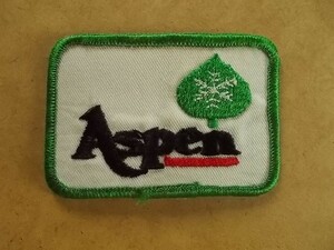 70s アスペン ASPEN スキーリゾート刺繍ワッペン/米国コロラド州ビンテージ雪山スキー旅行スーベニア雪の結晶USAアウトドア v126