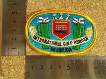 80s バミューダBERMUDA INTERNATIONAL GOLF GARDENゴルフ刺繍ワッペン/ビンテージUSAパッチGOLFアップリケUSエンブレム紋章ブレザー v127_画像8