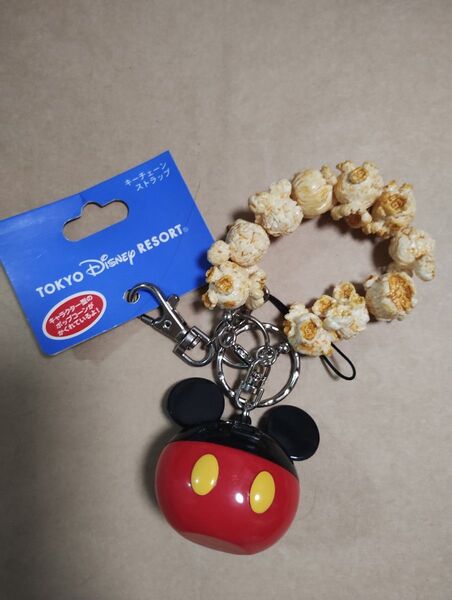 TDL ポップコーンキーホルダー&ストラップ ミッキー