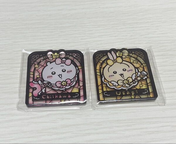 まじかるちいかわ ステンドグラス風アクリルバッジ ちいかわ うさぎ