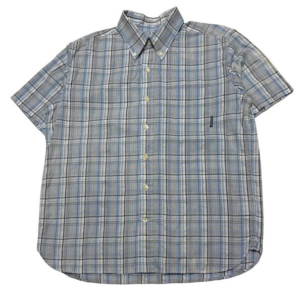 HELLY HANSEN ヘリーハンセン 半袖ボタンダウンシャツ チェック M